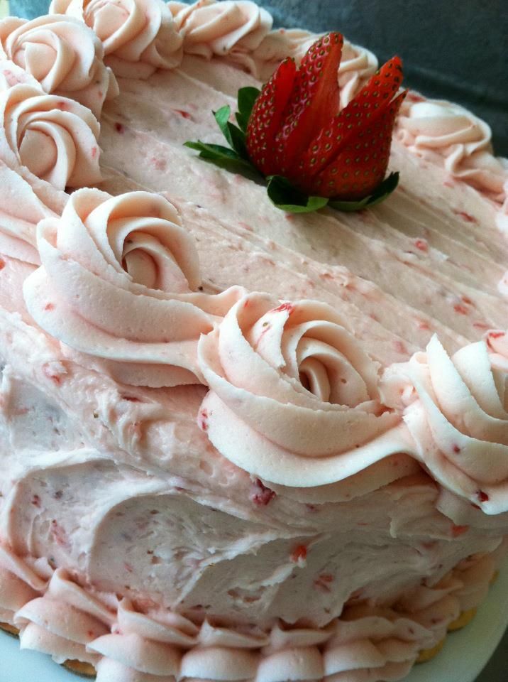 Decorating Cake with Strawberry