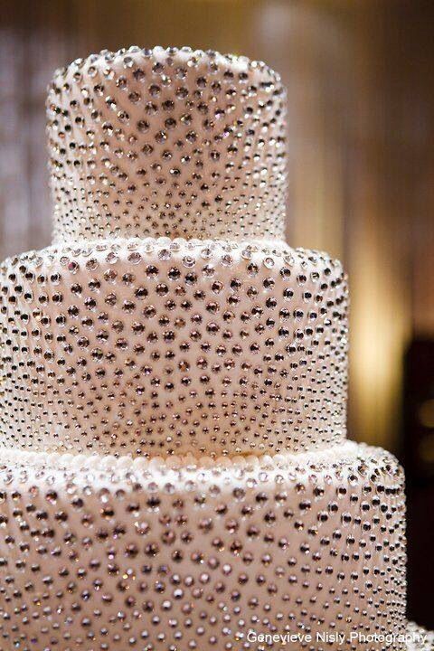 Diamond-Studded Wedding Cake