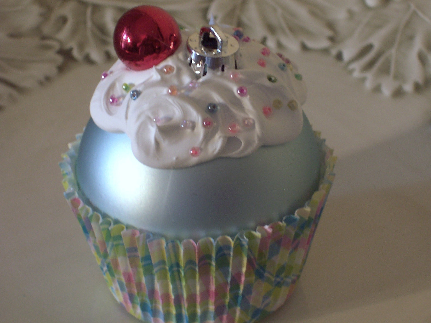 DIY Cupcake Christmas Ornaments