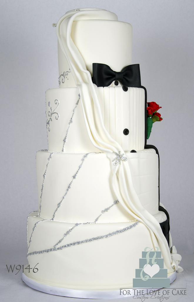 Dress and Tuxedo Wedding Cake