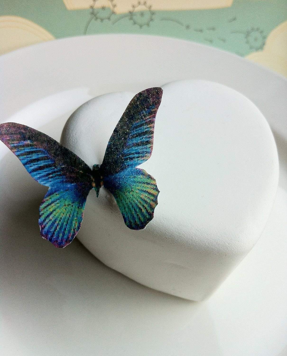 12 Blue Edible Butterflies For Cakes Photo Edible Butterfly Cake