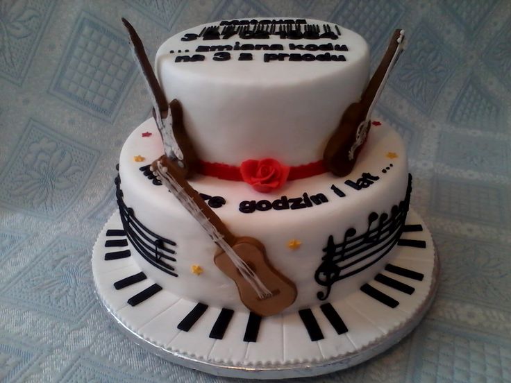 10 Professionally Made Birthday Cakes For Boys Guitar Black Photo