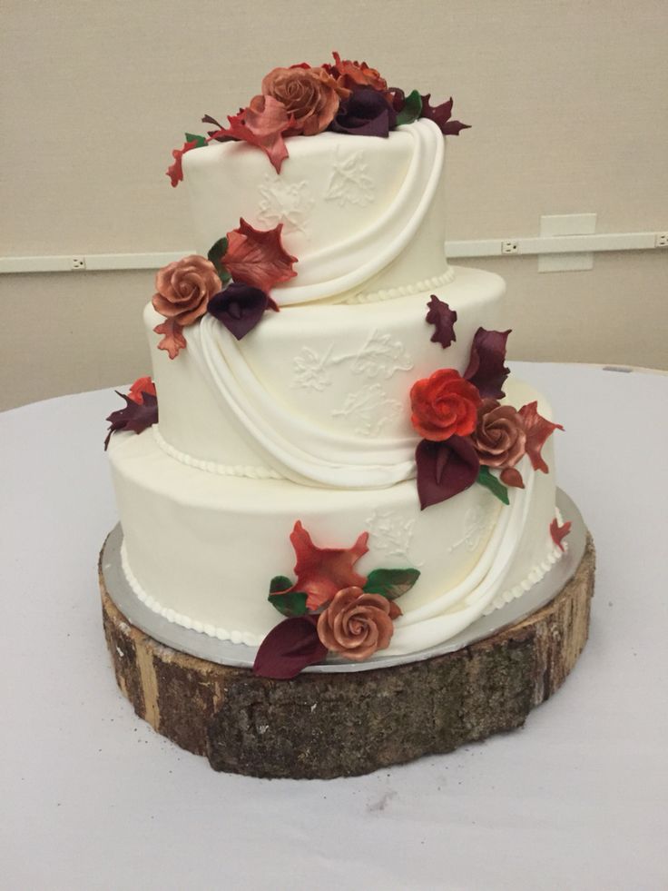 Elegant Fall Wedding Cake