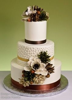 Elegant Fall Wedding Cake