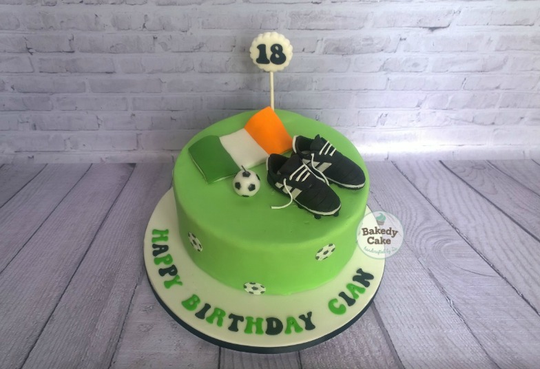 Football Themed Birthday Cake