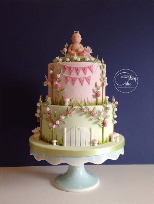 Garden Baby Shower Cake