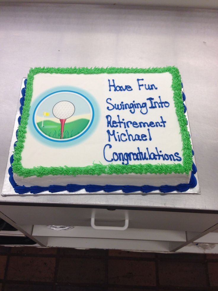 Golf Retirement Cake Sayings