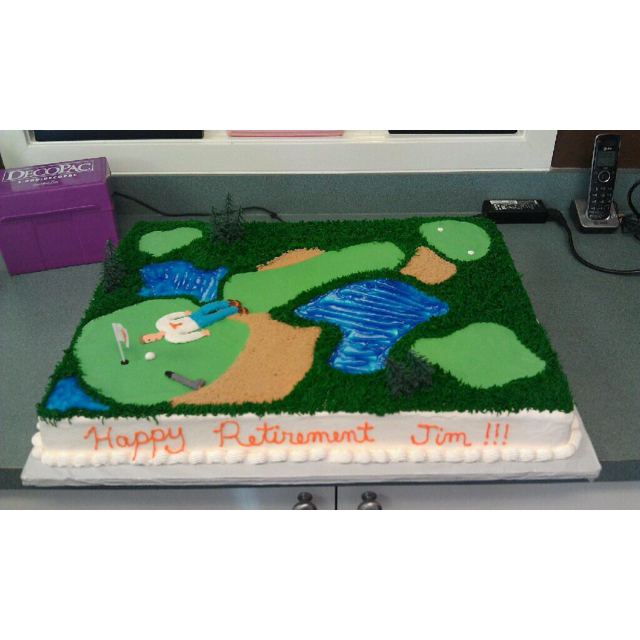 Golf Retirement Cake