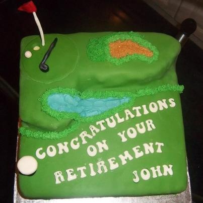 Golf Retirement Cake