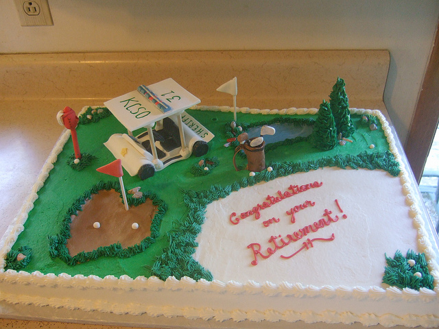 Golf Retirement Sheet Cakes