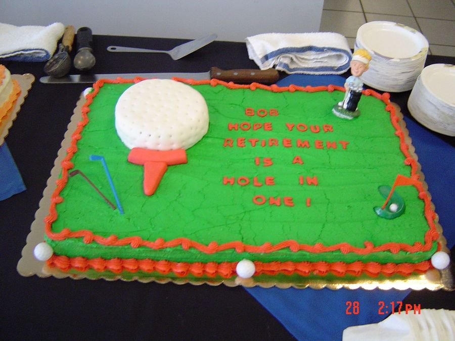 Golf Themed Retirement Cake