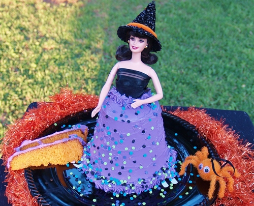 Halloween Barbie Doll Cake