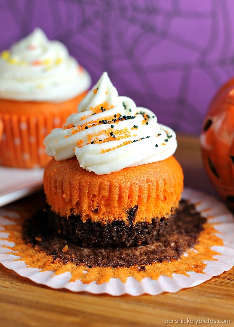 Halloween Brownie Cake Cupcakes