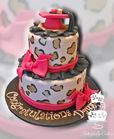 9 Photos of Cheetah And Zebra Graduation Cakes