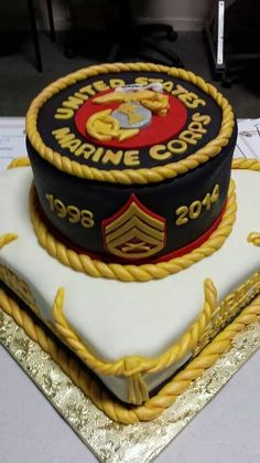 Marine Corps Retirement Cake