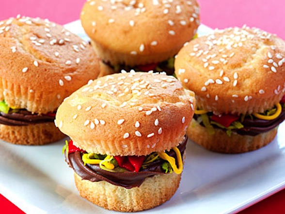 Mini Burger Cupcakes Recipe