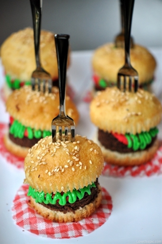 12 Photos of Mini Cheeseburger Cupcakes