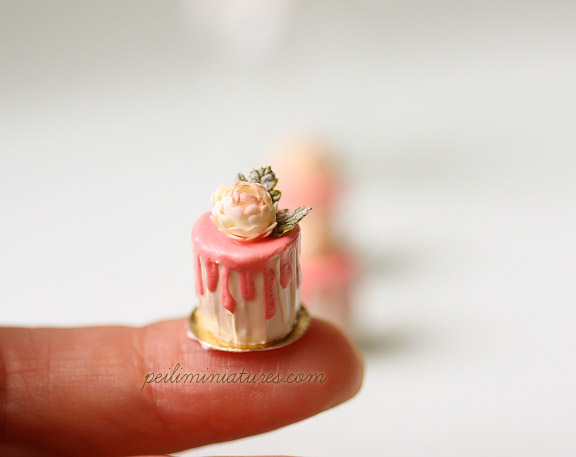 Miniature Dollhouse Food Cake