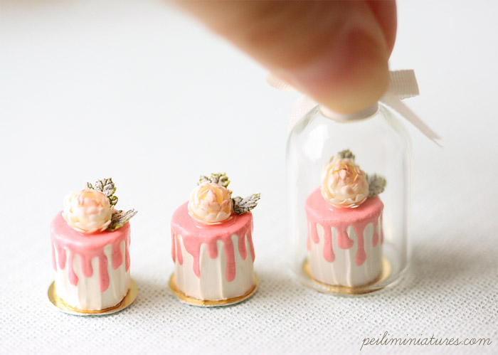 Miniature Dollhouse Food Cake