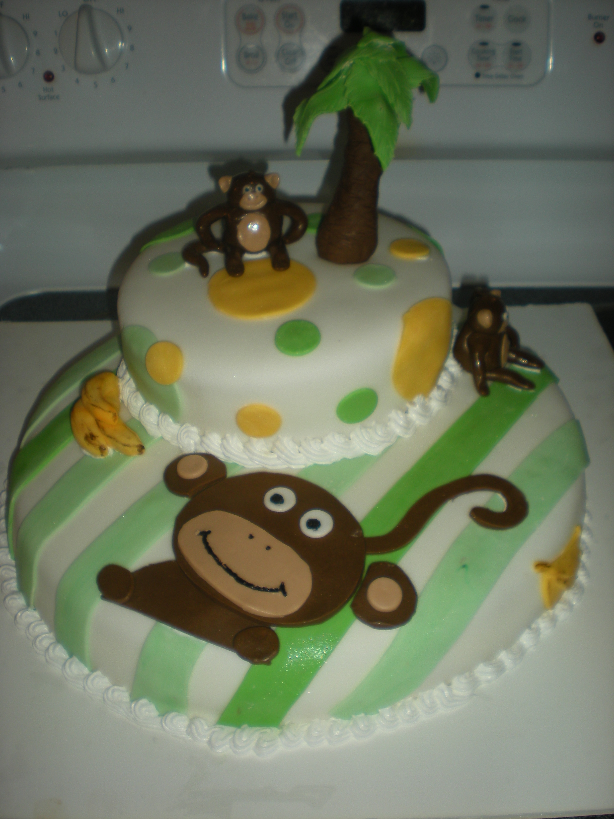 Monkey Baby Shower Cake