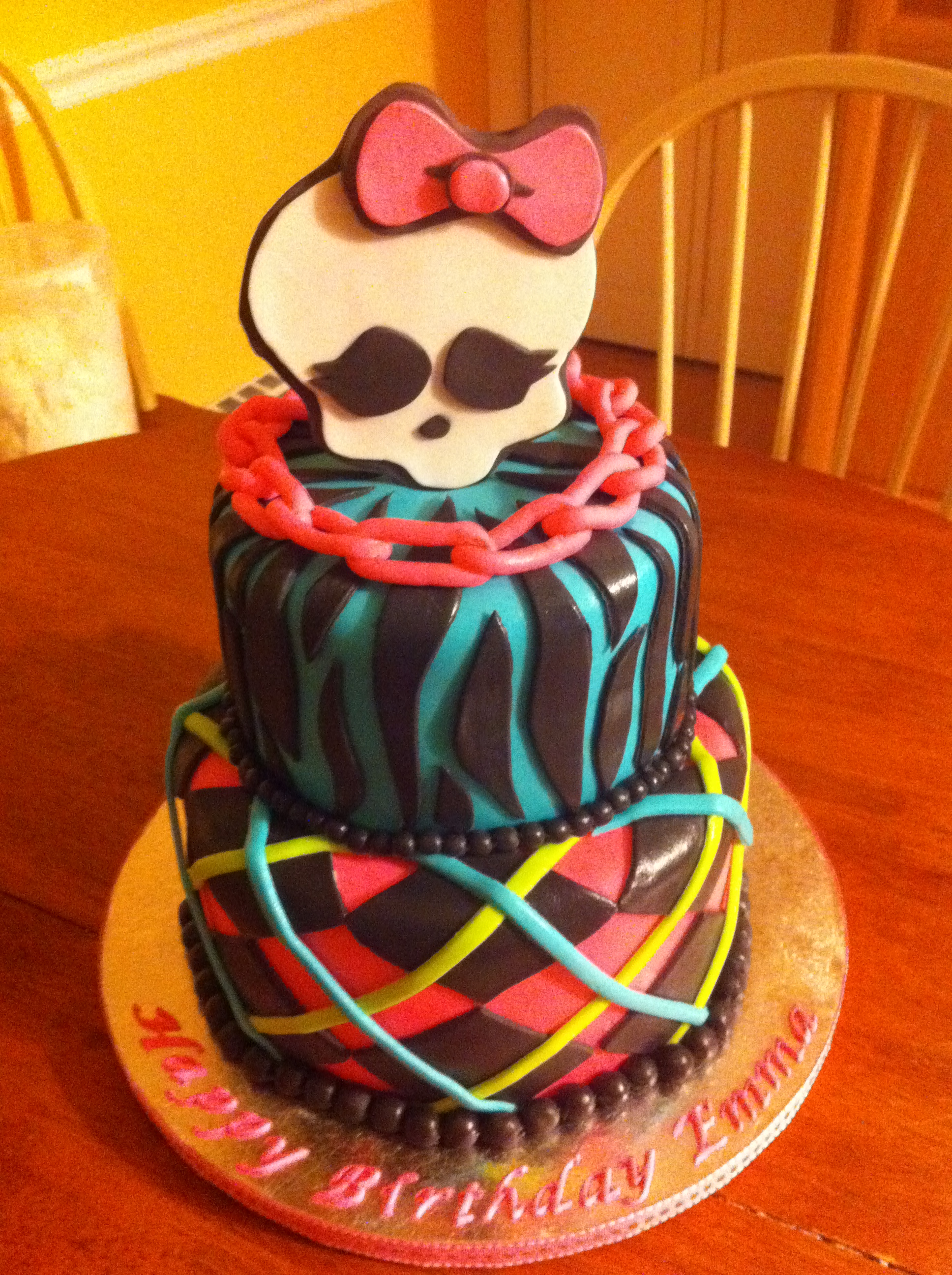 Monsters High Birthday Cake 2 Tier