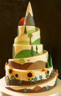 Mountain Theme Cake