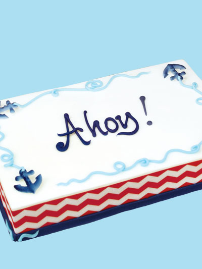 Nautical Sheet Cake