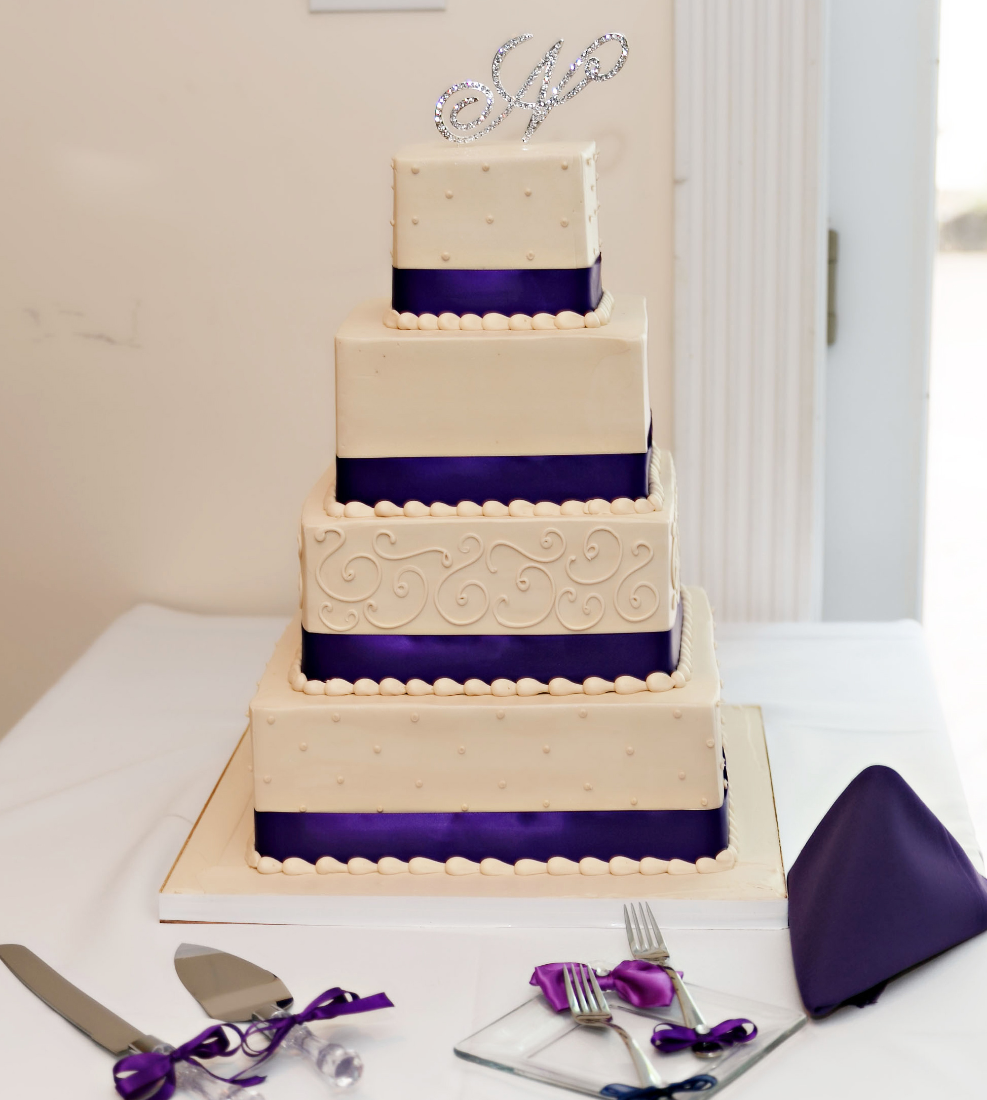 Navy Blue Wedding Cake