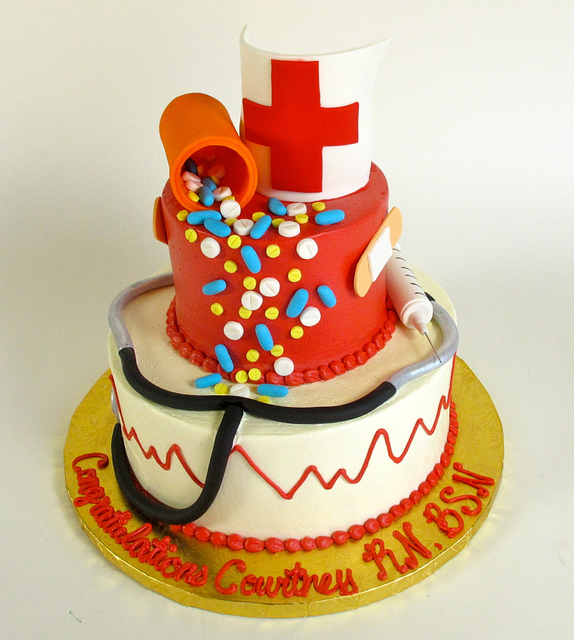 Nurse Graduation Theme Cake