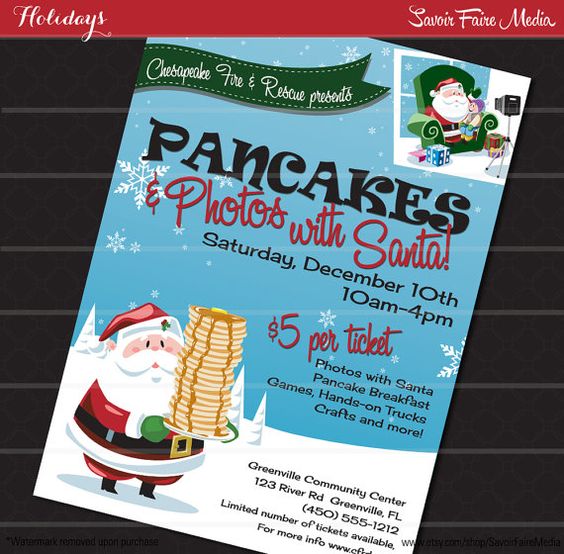 10 Photos of Pancakes With Santa Flyer