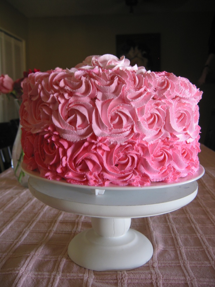 Pink Rose Swirl Cake