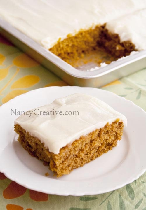 Pumpkin Texas Sheet Cake