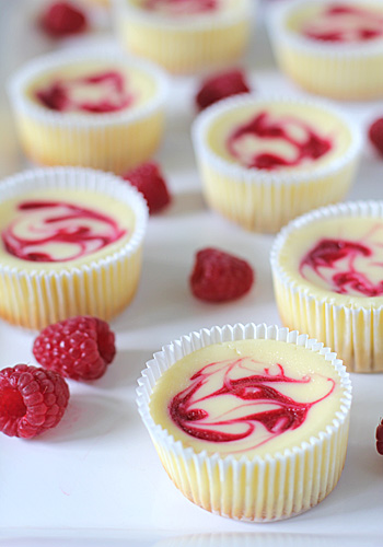 Raspberry Swirl Cheesecake Minis