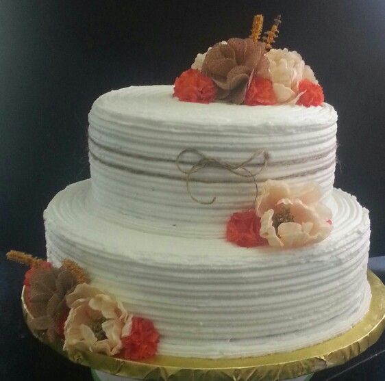 Rustic Bridal Shower Cake