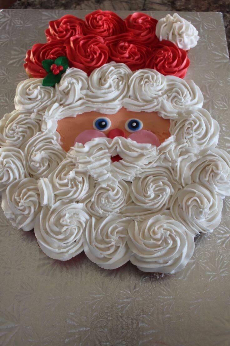 Santa Claus Cupcake Cake