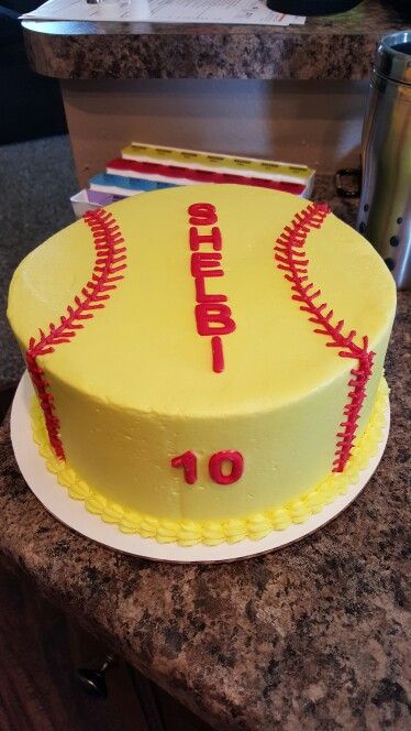 Softball Birthday Cake