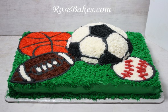 Sports Birthday Sheet Cake