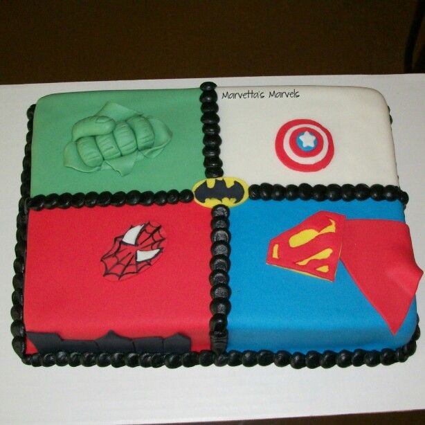 Superhero Sheet Cake Ideas