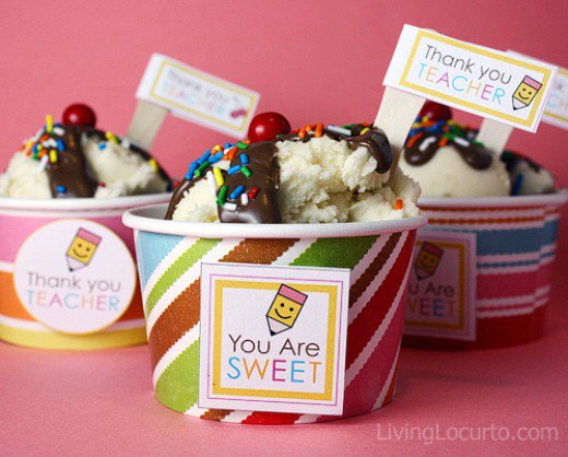 6 Photos of Ice Cream Sundae Cupcakes For Teachers