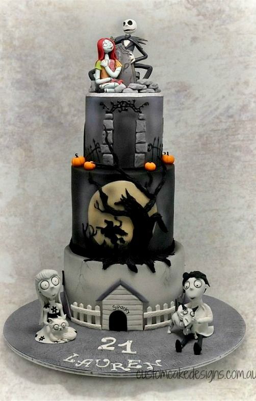 Tim Burton Themed Cake