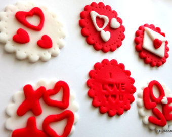 Valentine's Day Cupcake Toppers