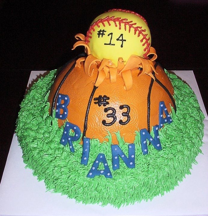 Volleyball Basketball Softball Cake