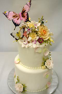 Wedding Cake with Butterflies