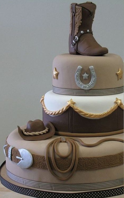 12 Chic Country Themed Cakes Photo Western Cowboy Cake Country