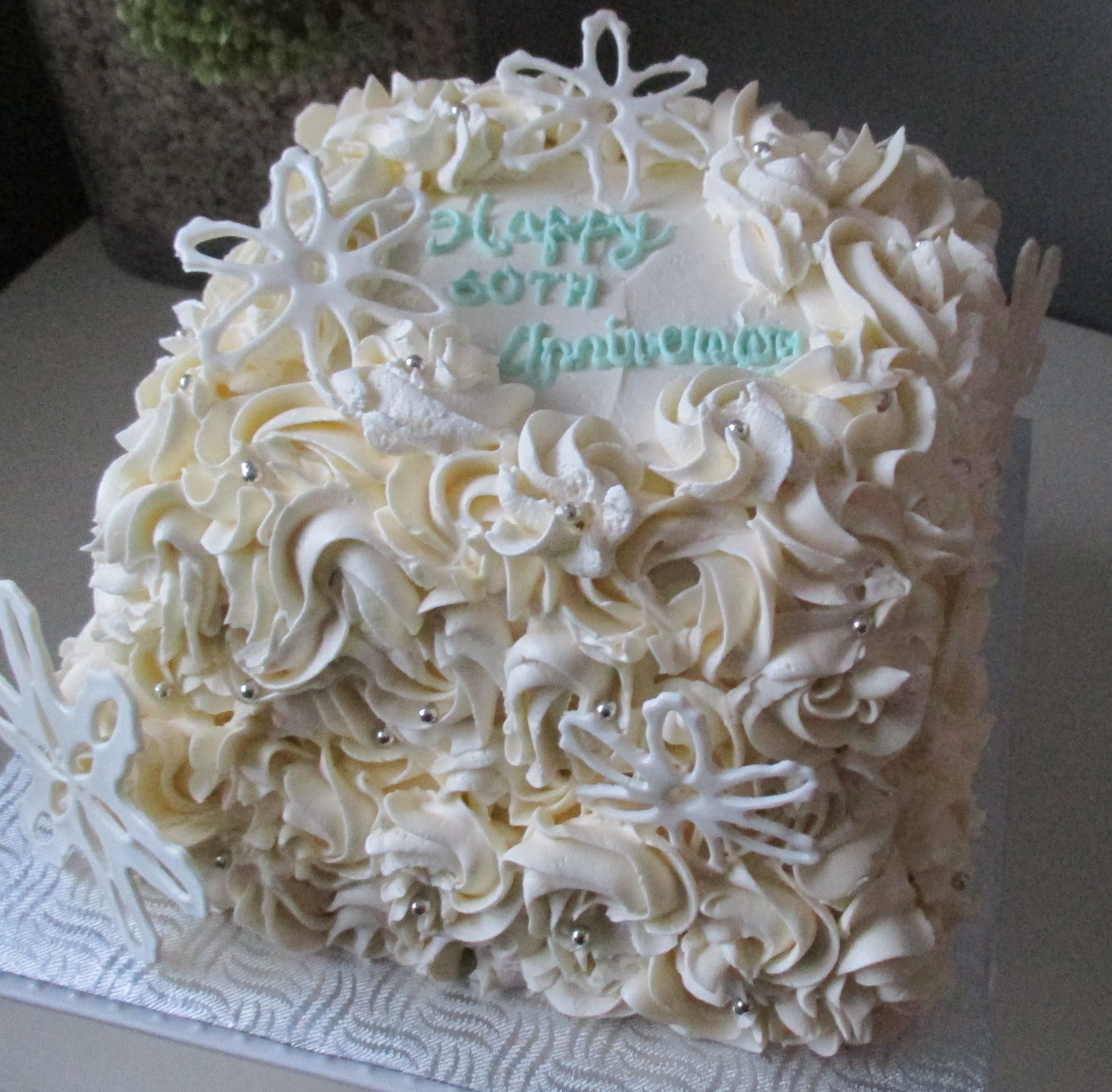 7 Photos of 60th Wedding Anniversary Buttercream Cakes