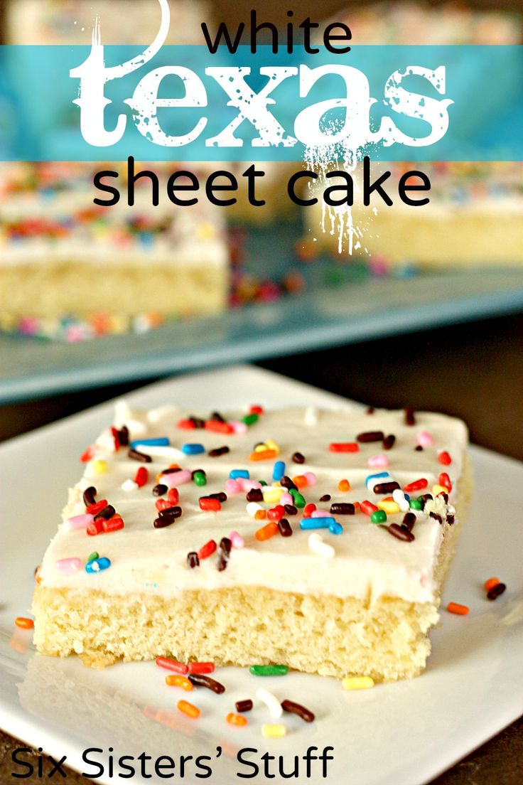 White Texas Sheet Cake