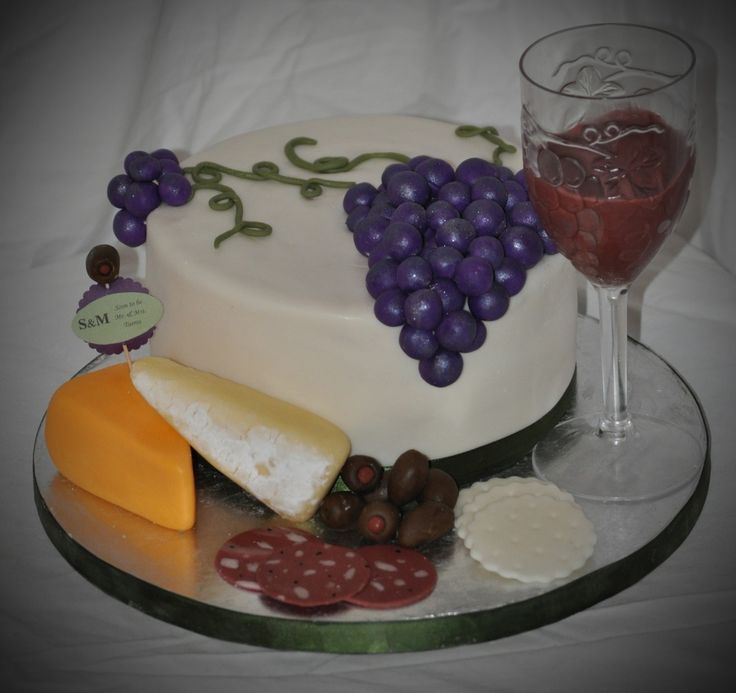 Wine Theme Bridal Shower Cake