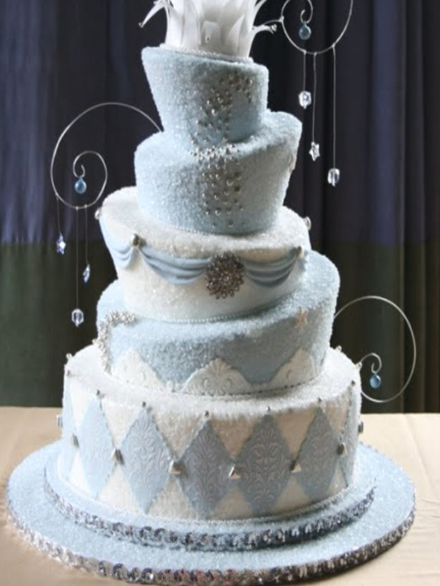 Winter Wonderland Wedding Cake