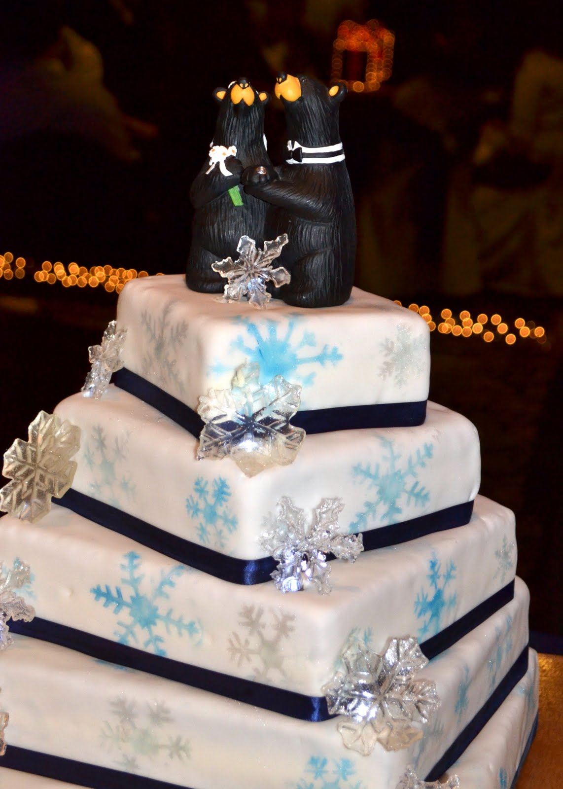 Winter Wonderland Wedding Cake