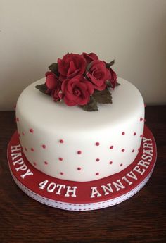 40th Wedding Anniversary Cake